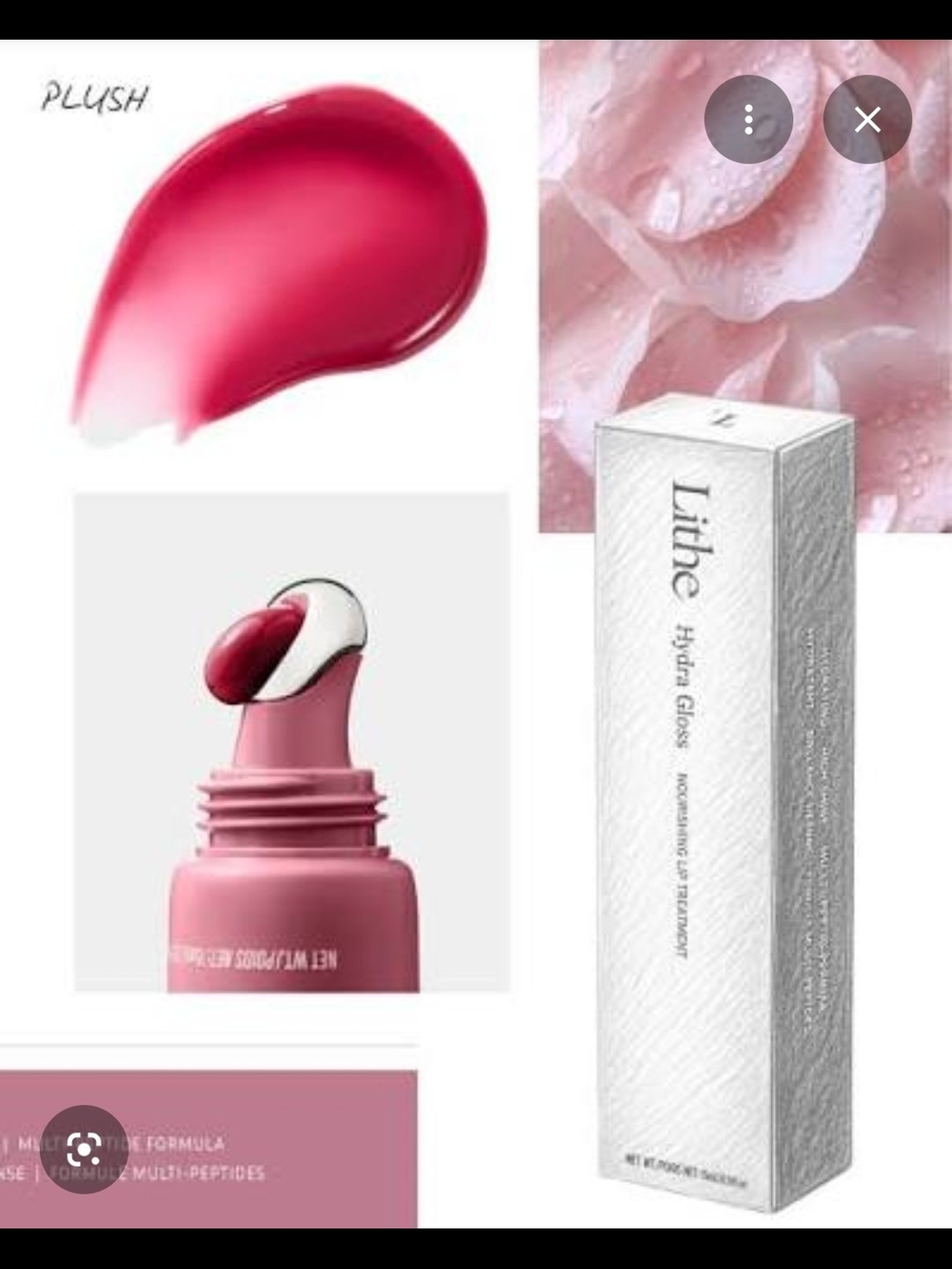 Lithe Hydra Gloss Lip Treatment — Plush 0.51 Fl Oz BNIB